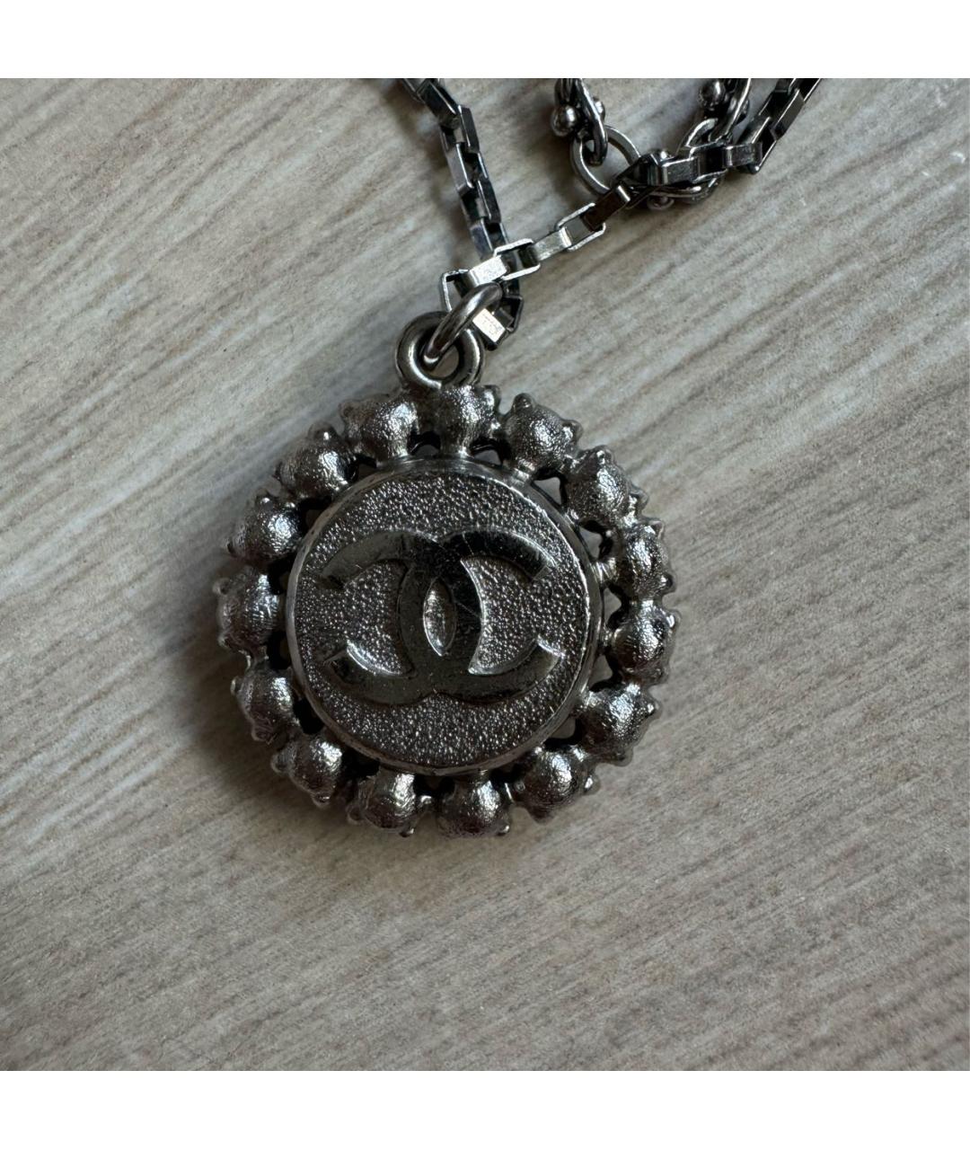 CHANEL Серебряное металлическое колье, фото 4