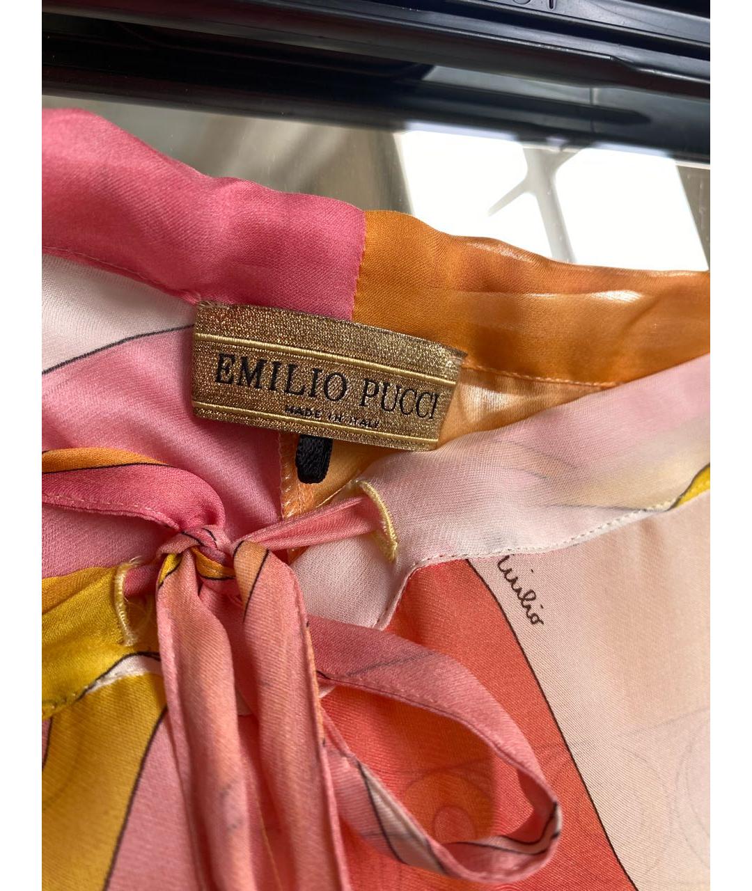 EMILIO PUCCI Мульти шелковые брюки широкие, фото 3