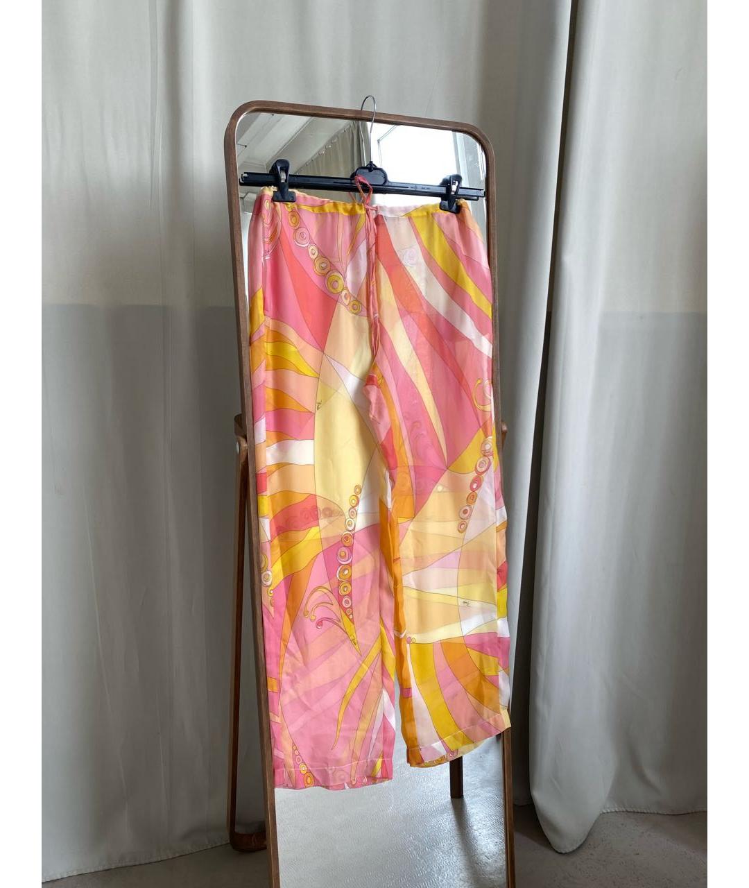 EMILIO PUCCI Мульти шелковые брюки широкие, фото 2