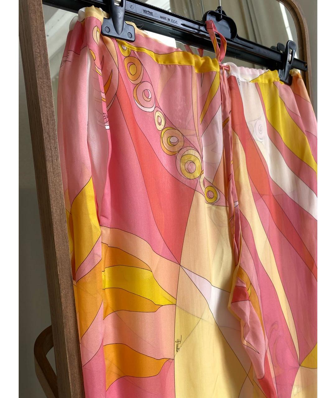 EMILIO PUCCI Мульти шелковые брюки широкие, фото 6