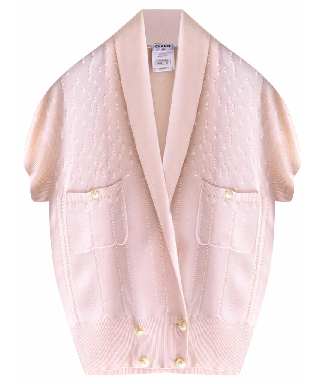 CHANEL Розовая вискозная футболка, фото 1