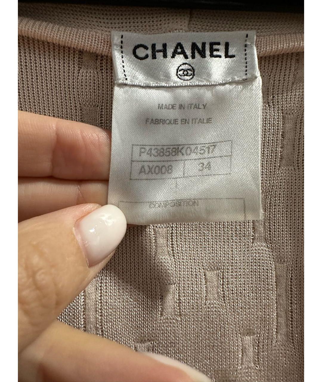 CHANEL Розовая вискозная футболка, фото 4