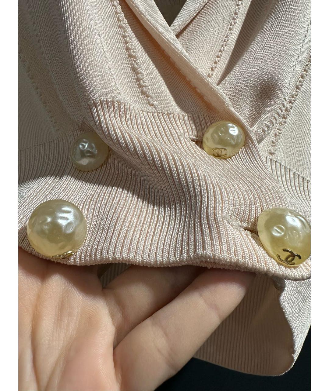 CHANEL Розовая вискозная футболка, фото 3