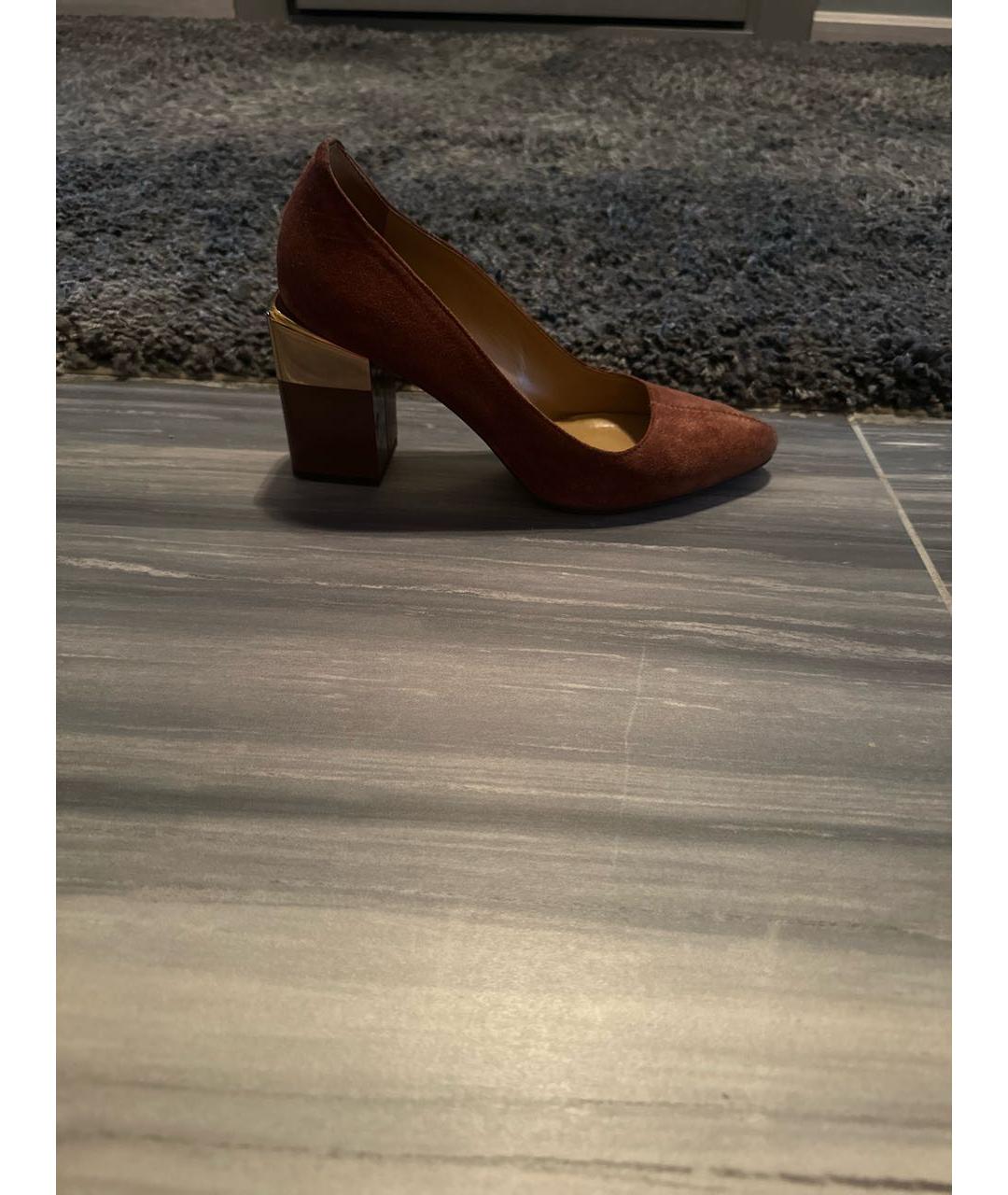 MAX MARA Коричневые замшевые туфли, фото 2
