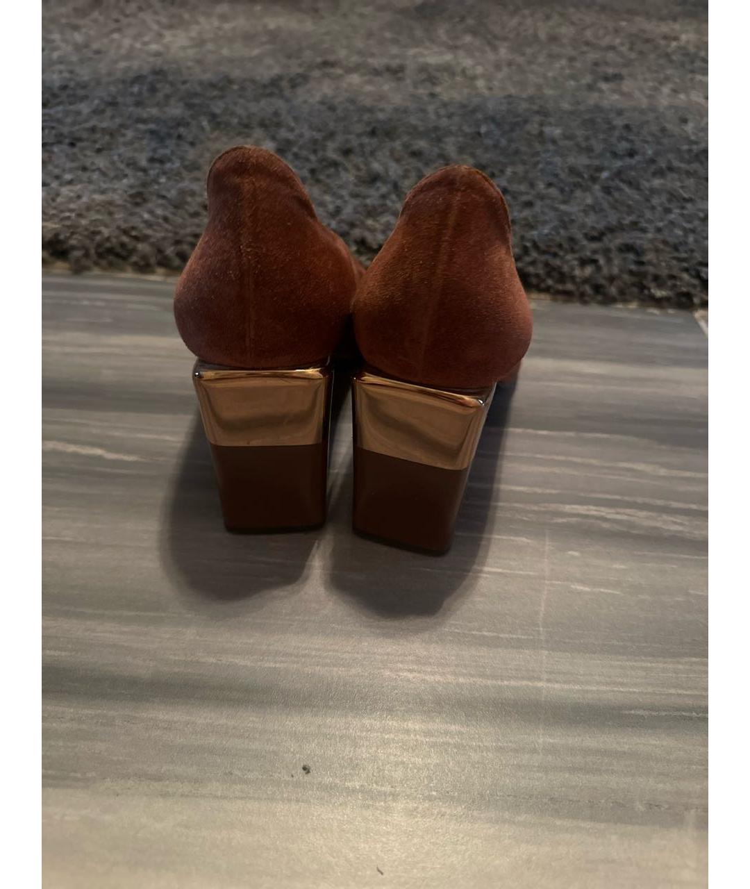 MAX MARA Коричневые замшевые туфли, фото 4