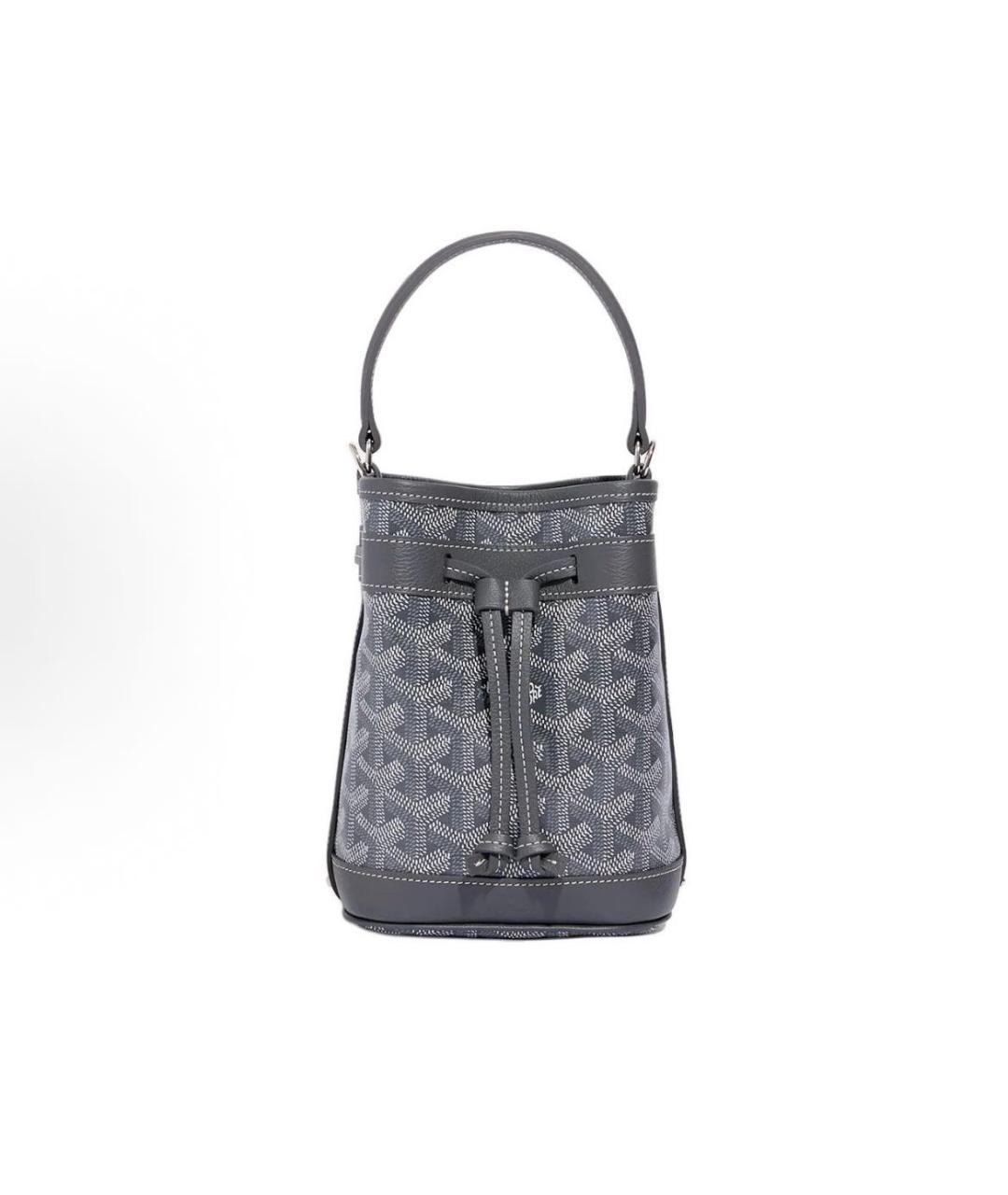 GOYARD Серая кожаная сумка тоут, фото 4