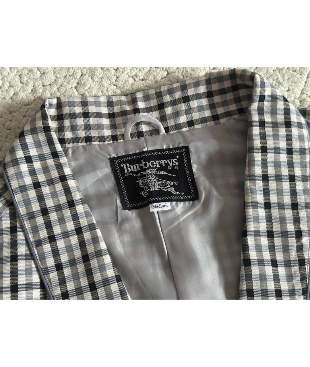 BURBERRY Белое хлопковое пальто, фото 3