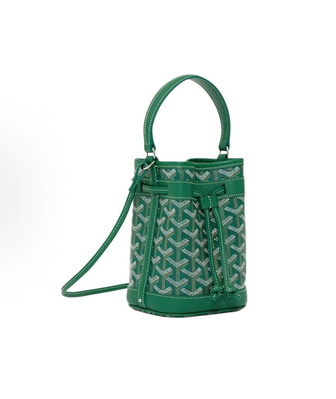 GOYARD Зеленая кожаная сумка тоут, фото 2