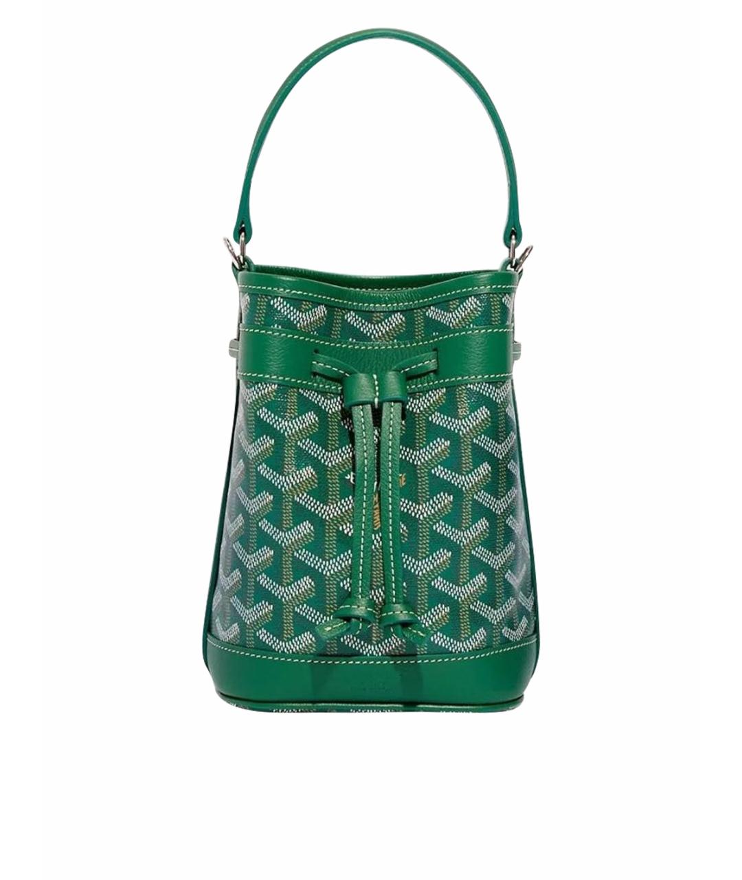 GOYARD Зеленая кожаная сумка тоут, фото 1