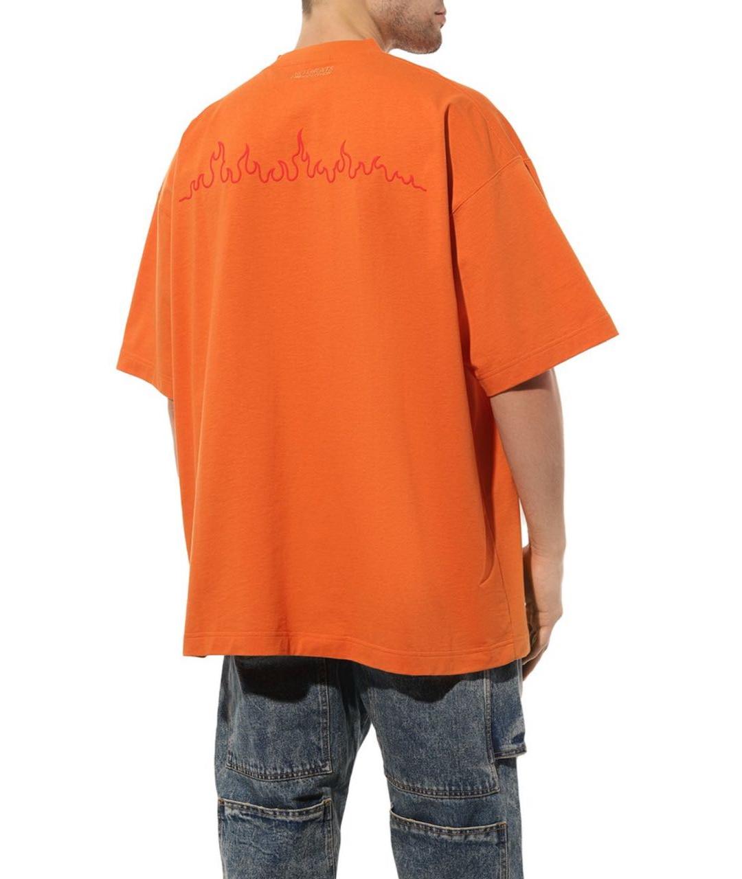 VETEMENTS Оранжевая хлопковая футболка, фото 7