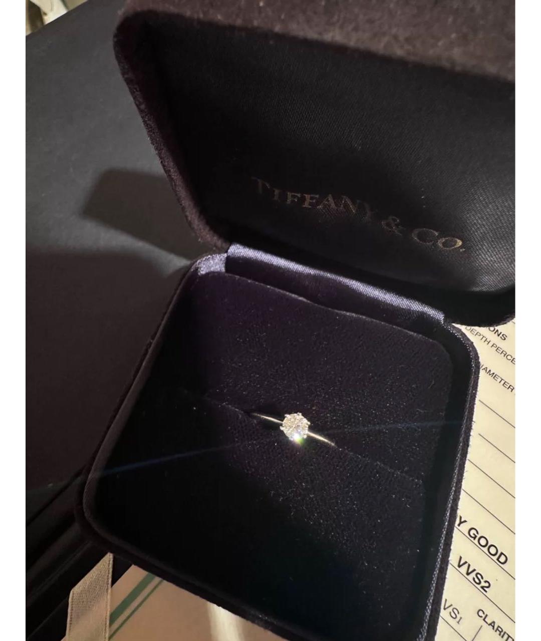 TIFFANY&CO Белое платиновое кольцо, фото 2