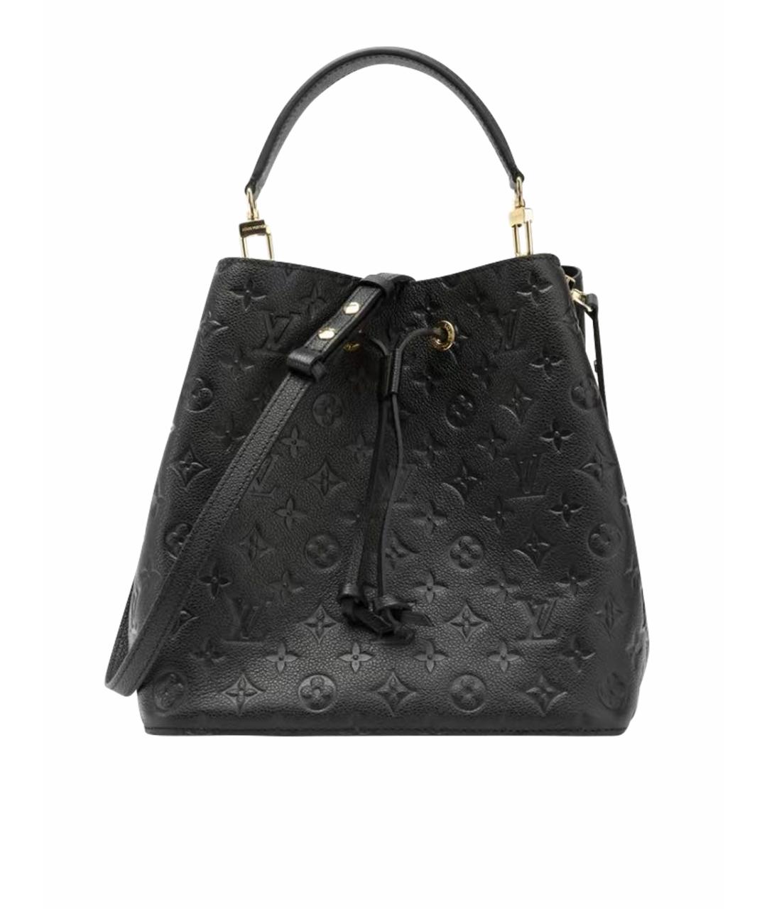 LOUIS VUITTON Черная кожаная сумка через плечо, фото 3