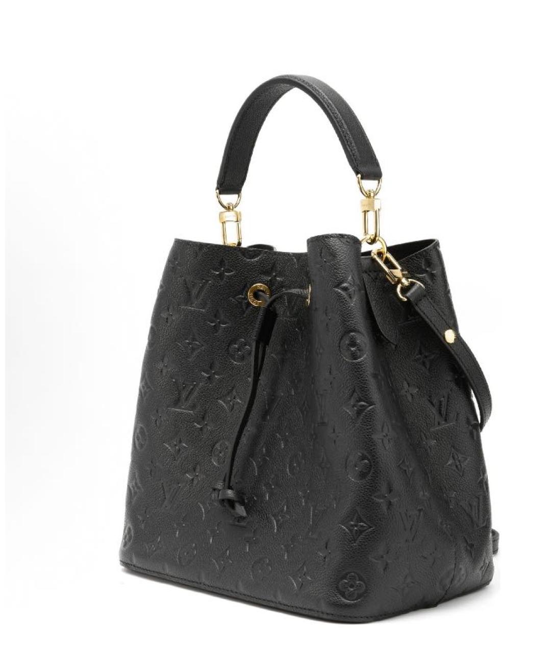 LOUIS VUITTON Черная кожаная сумка через плечо, фото 2