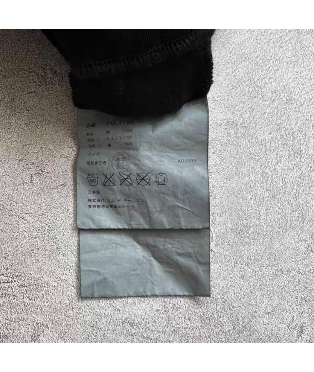 COMME DES GARÇONS Черная хлопковая футболка, фото 5