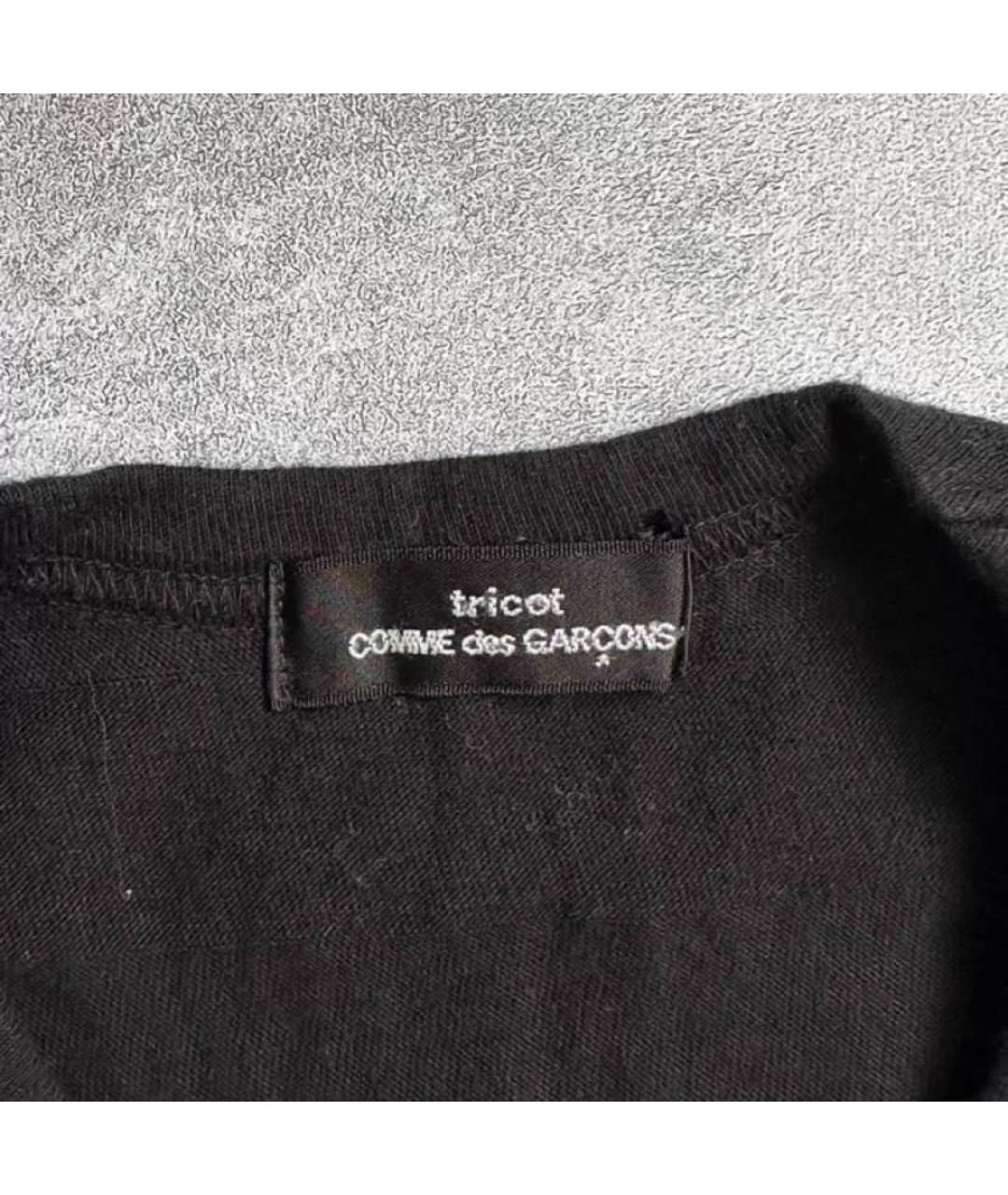 COMME DES GARÇONS Черная хлопковая футболка, фото 3