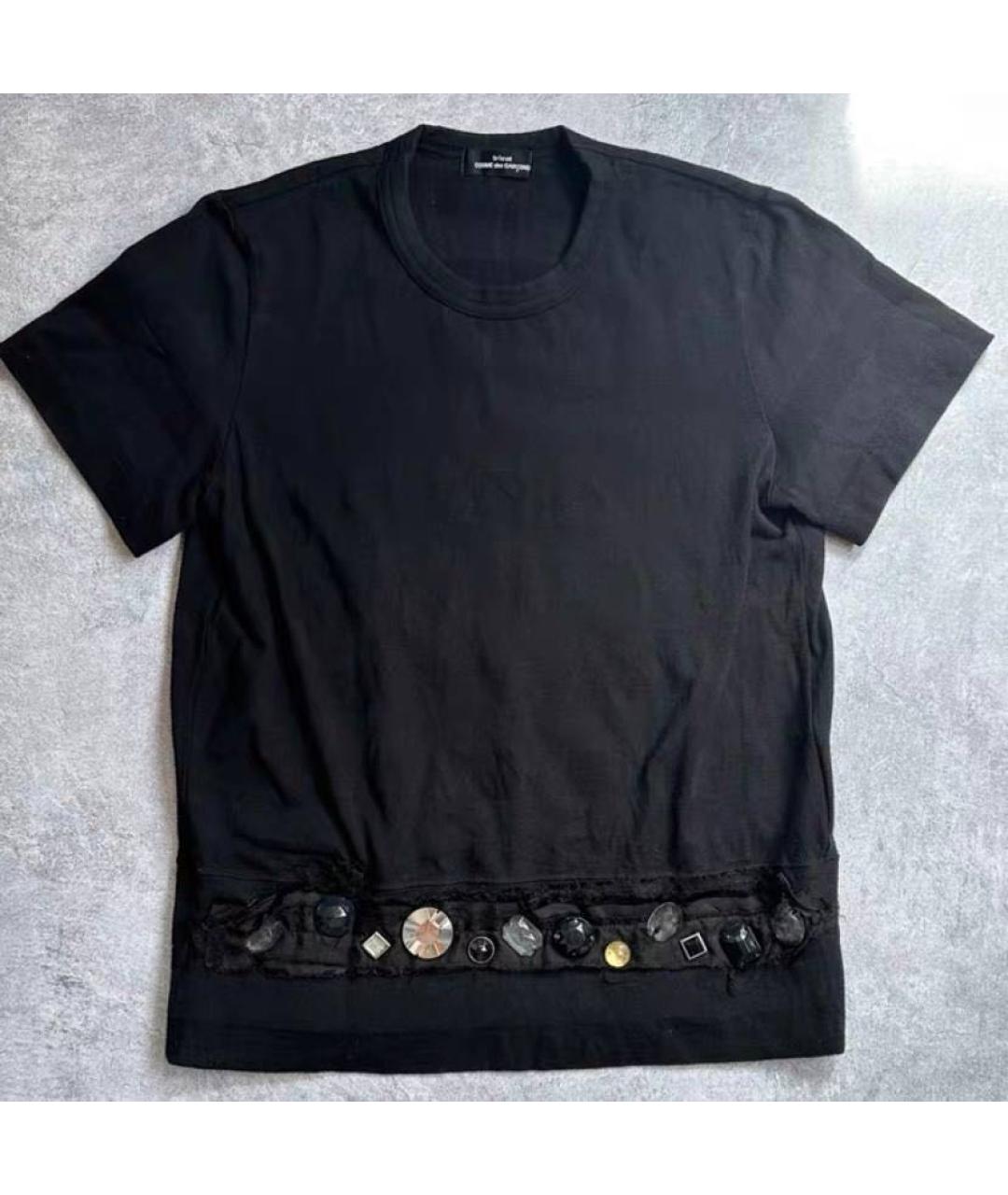 COMME DES GARÇONS Черная хлопковая футболка, фото 7