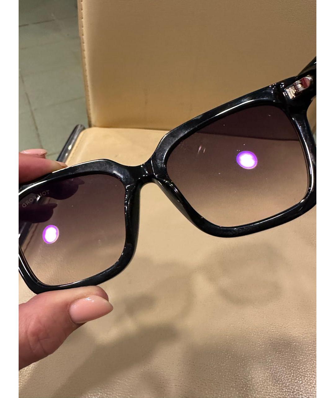 TOM FORD Черные пластиковые солнцезащитные очки, фото 6
