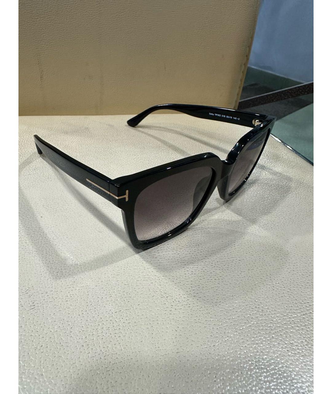 TOM FORD Черные пластиковые солнцезащитные очки, фото 2