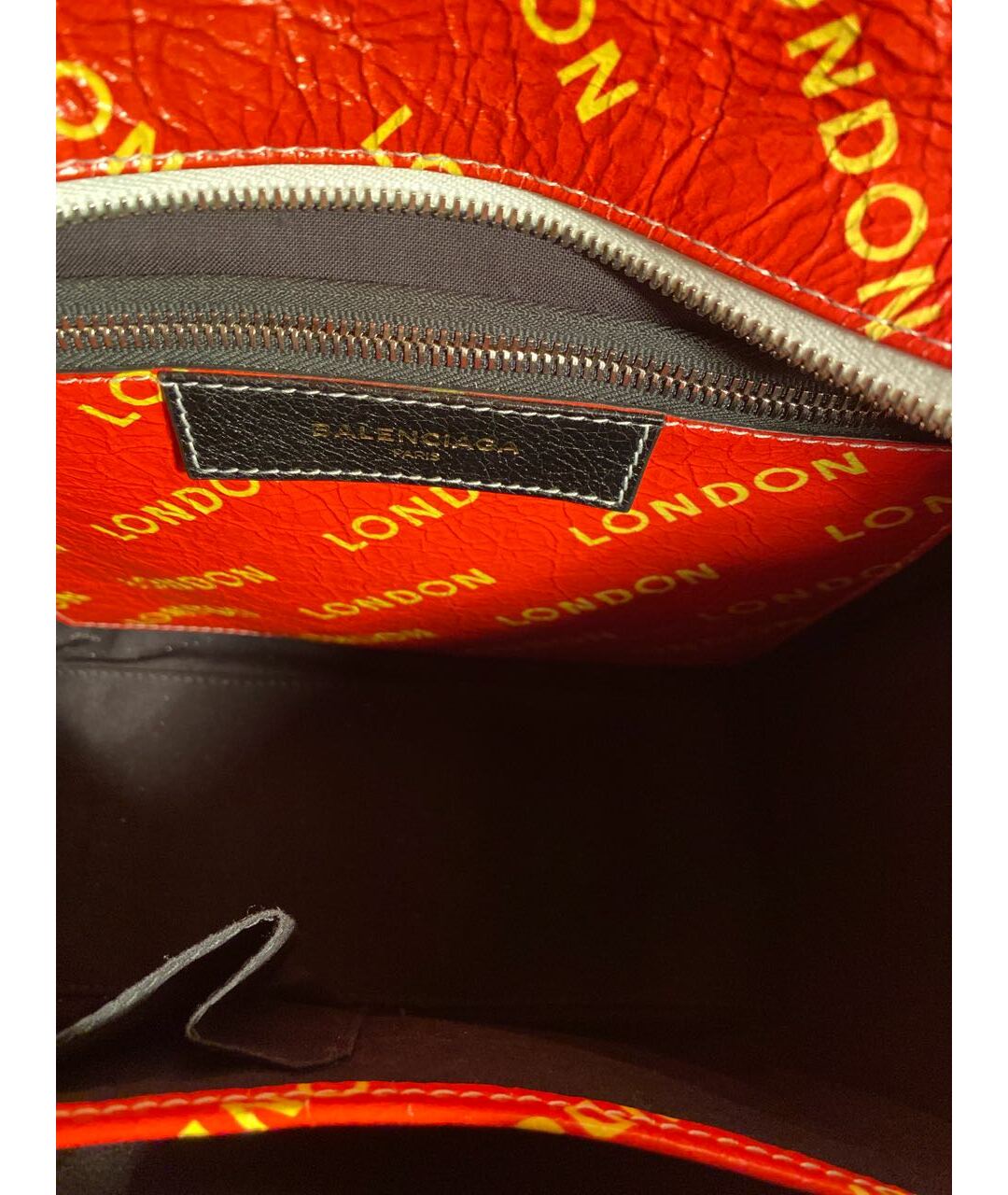 BALENCIAGA Красная кожаная сумка тоут, фото 5