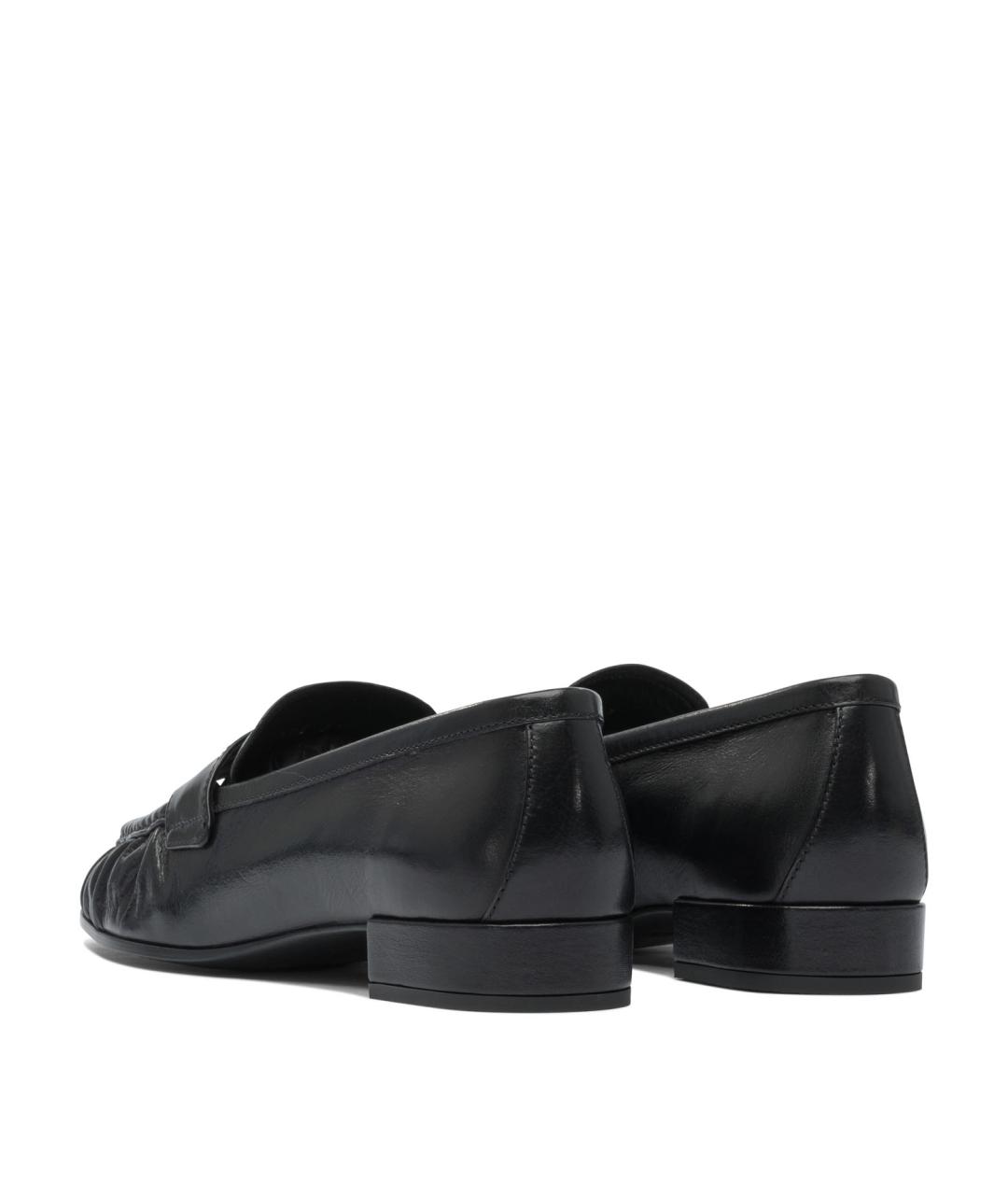 PRADA Черные кожаные лоферы, фото 4