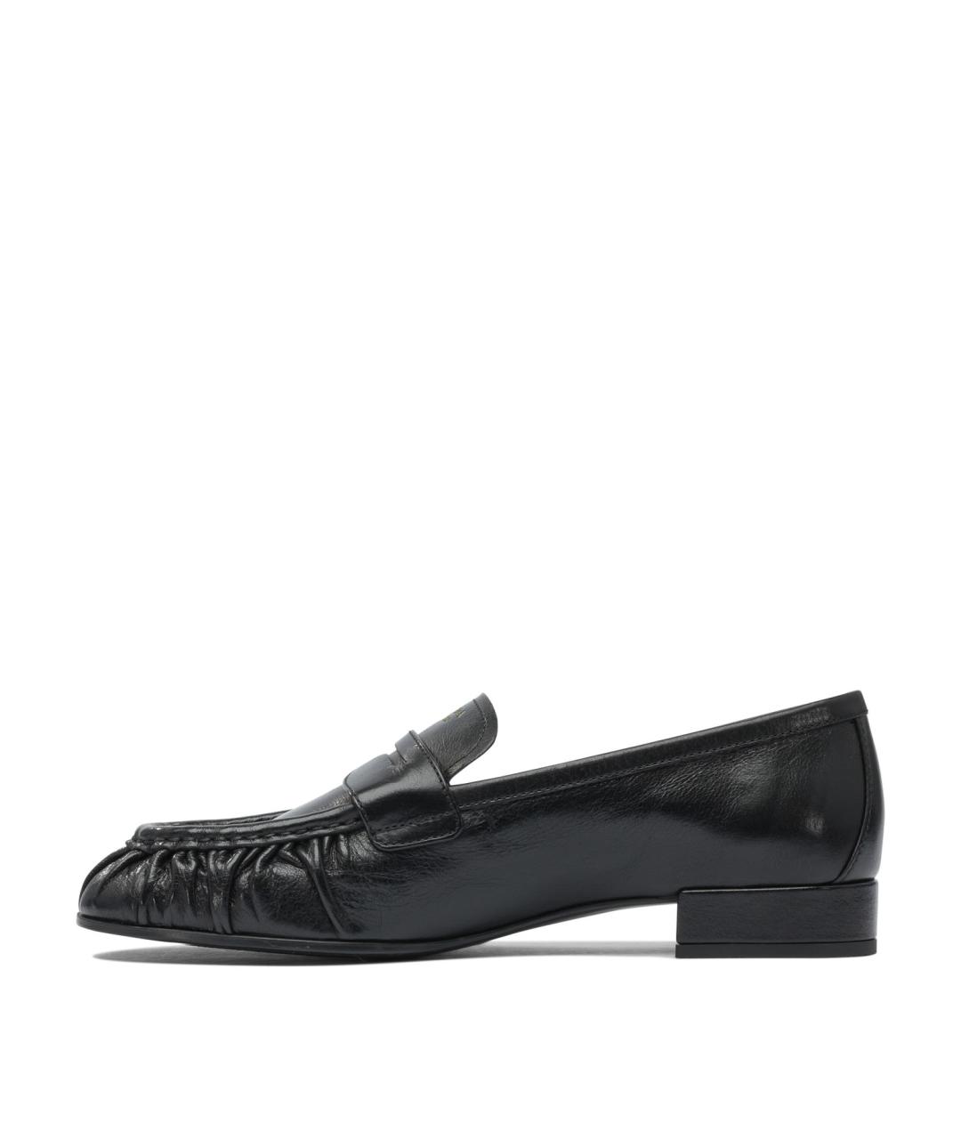 PRADA Черные кожаные лоферы, фото 3