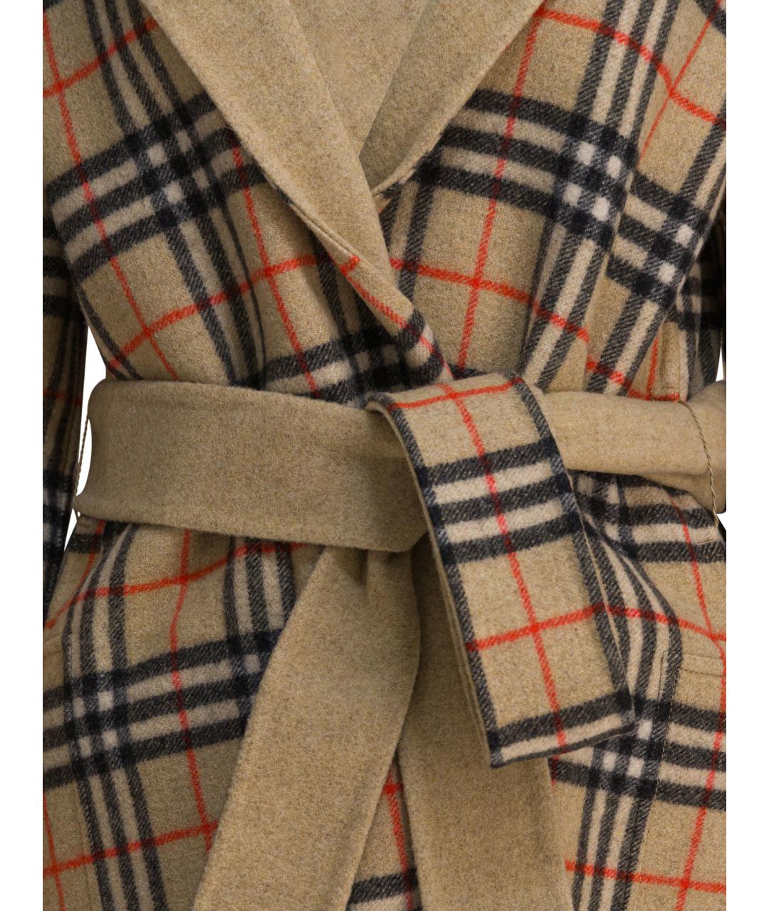 BURBERRY Бежевое шерстяное пальто, фото 6