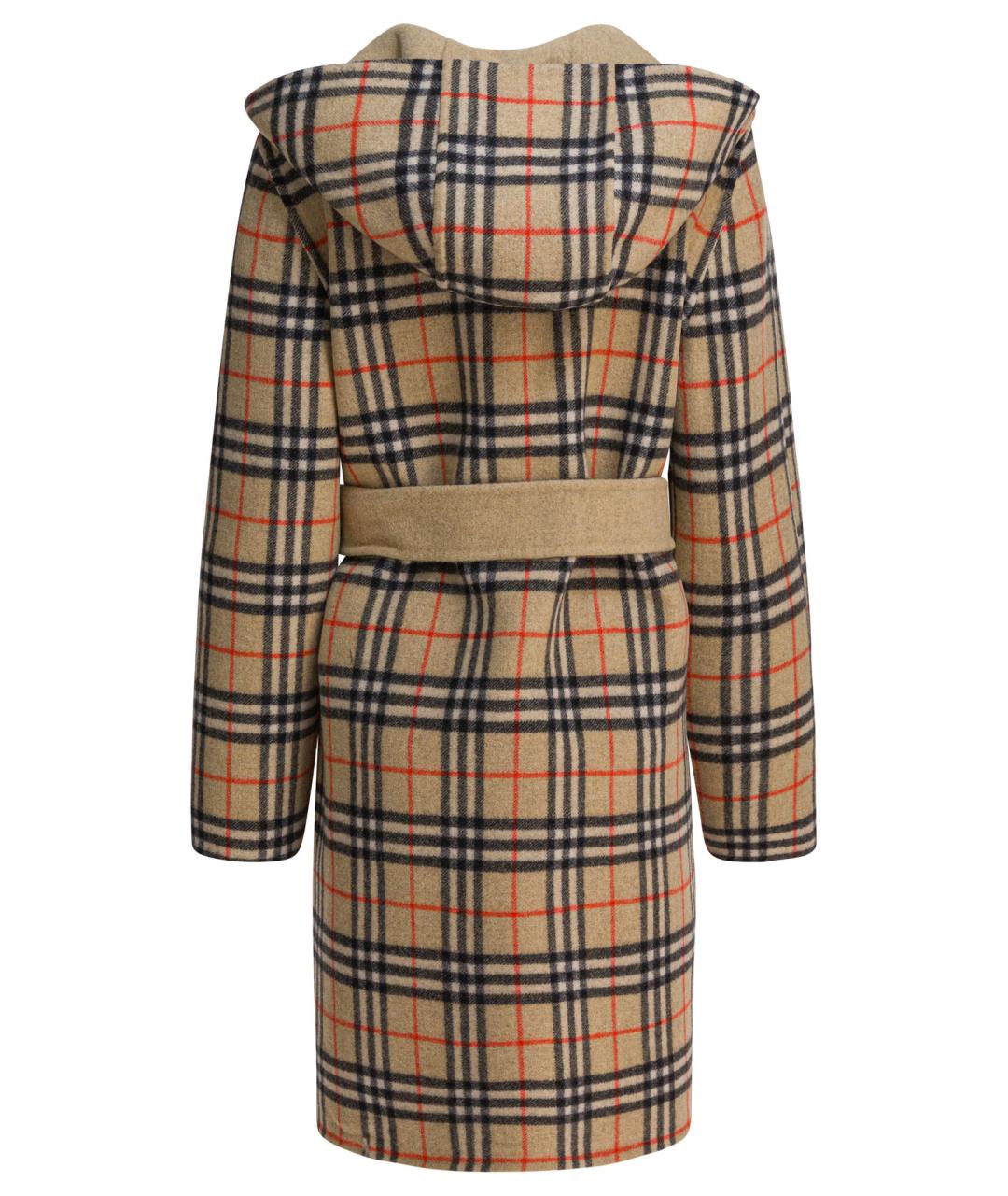 BURBERRY Бежевое шерстяное пальто, фото 4