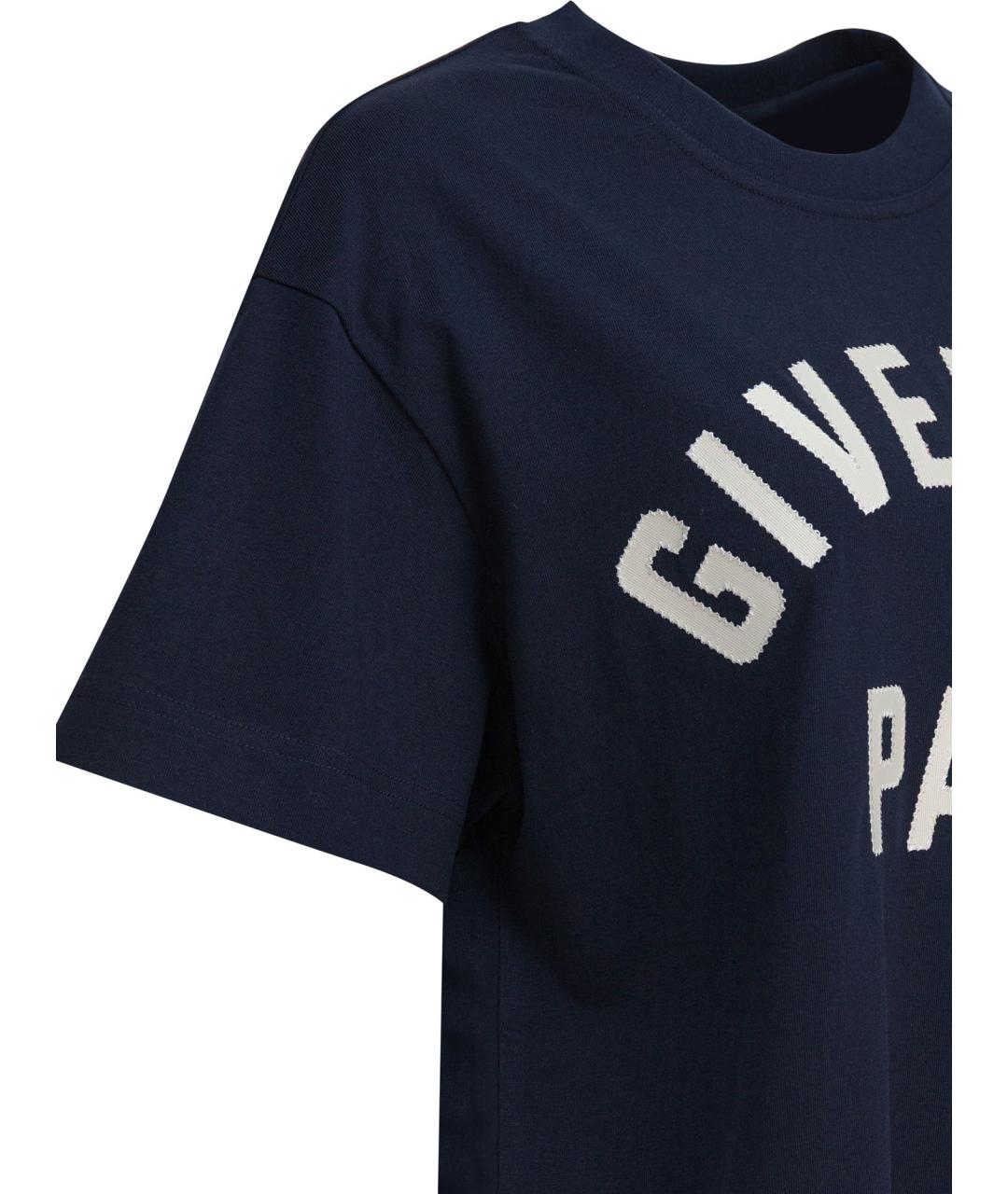 GIVENCHY Синяя хлопковая футболка, фото 4