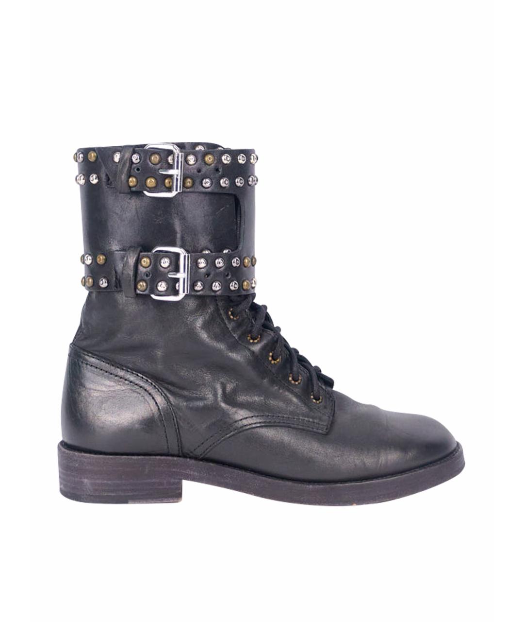 ISABEL MARANT Черные кожаные ботинки, фото 1