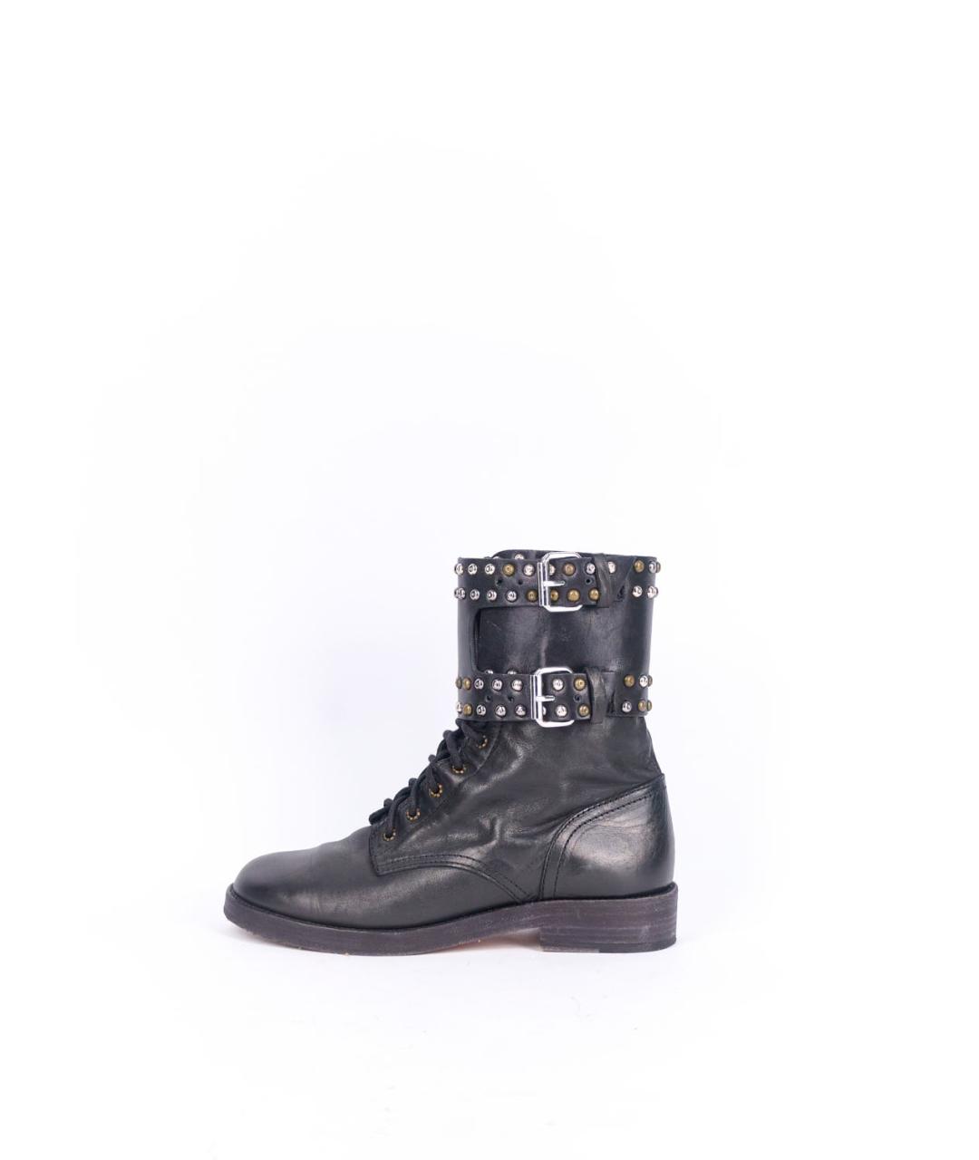 ISABEL MARANT Черные кожаные ботинки, фото 6