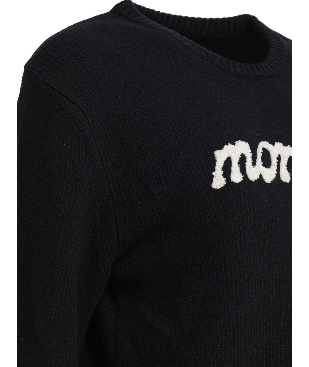 MONCLER Черный шерстяной джемпер / свитер, фото 4