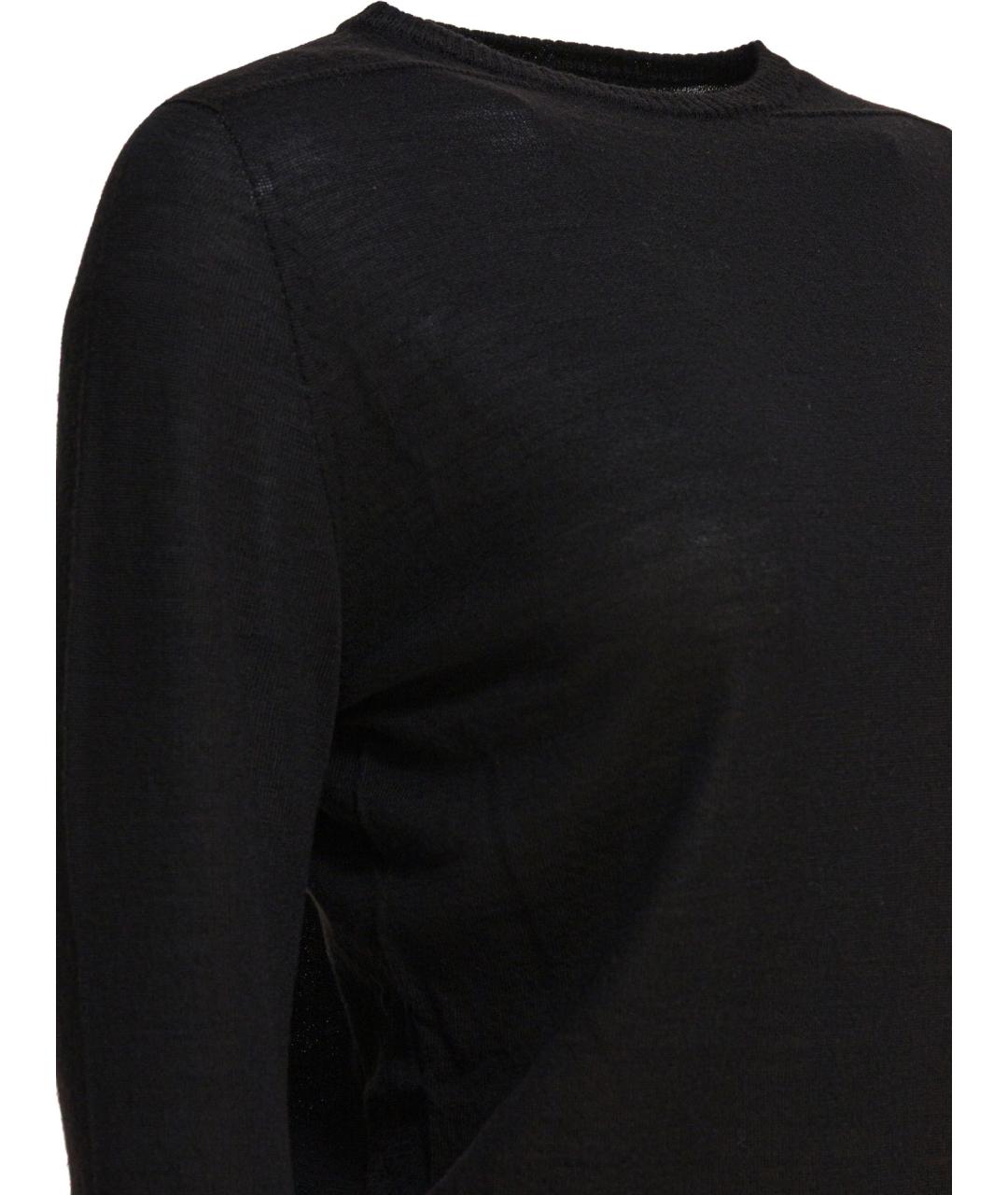 RICK OWENS Черный шерстяной джемпер / свитер, фото 4