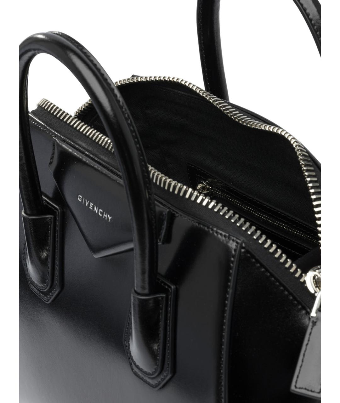 GIVENCHY Черная кожаная сумка тоут, фото 5