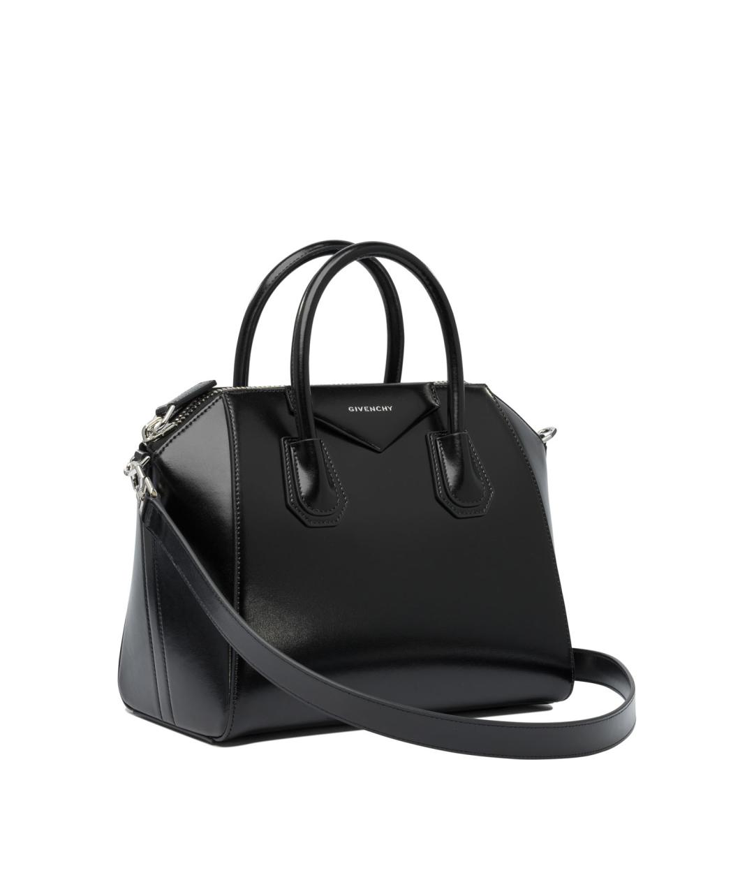 GIVENCHY Черная кожаная сумка тоут, фото 2