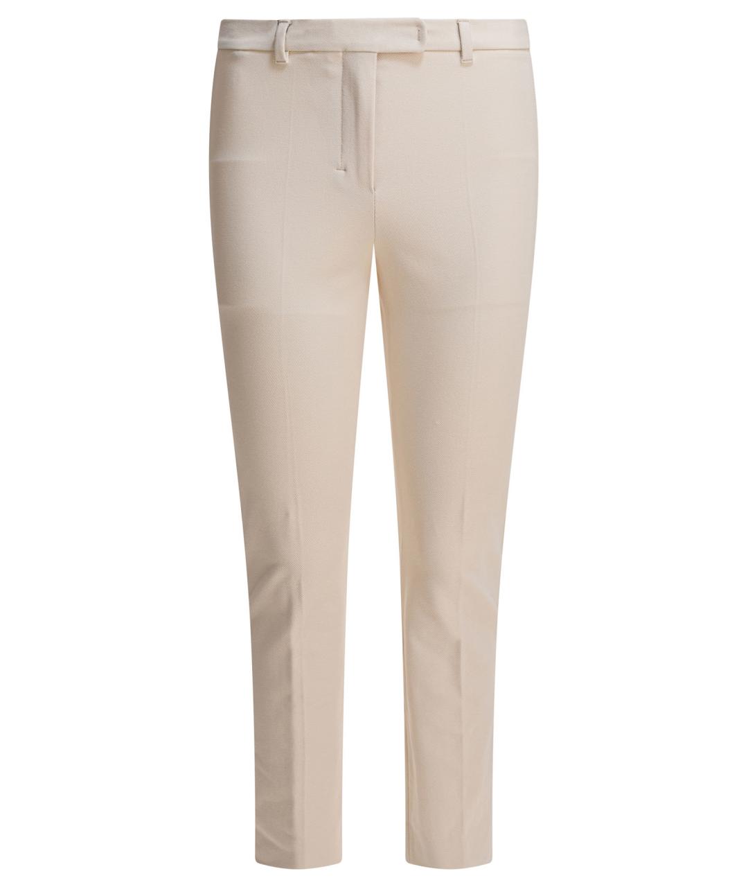 'S MAX MARA Бежевые хлопковые брюки узкие, фото 1