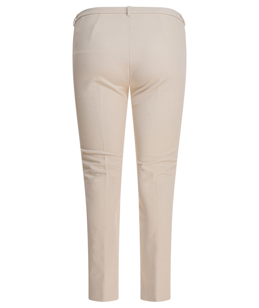 'S MAX MARA Бежевые хлопковые брюки узкие, фото 2