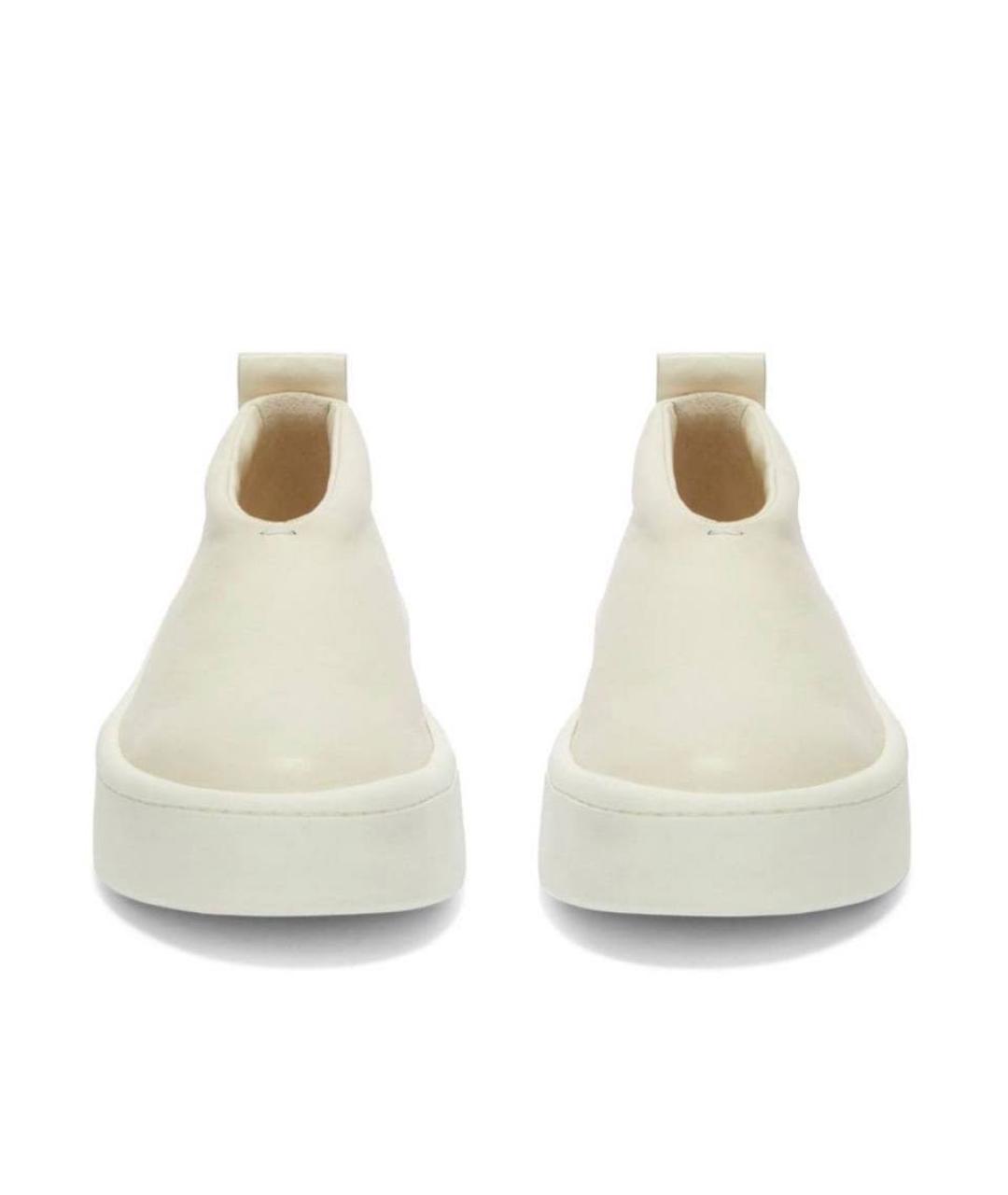 JIL SANDER Белые кожаные лоферы, фото 3