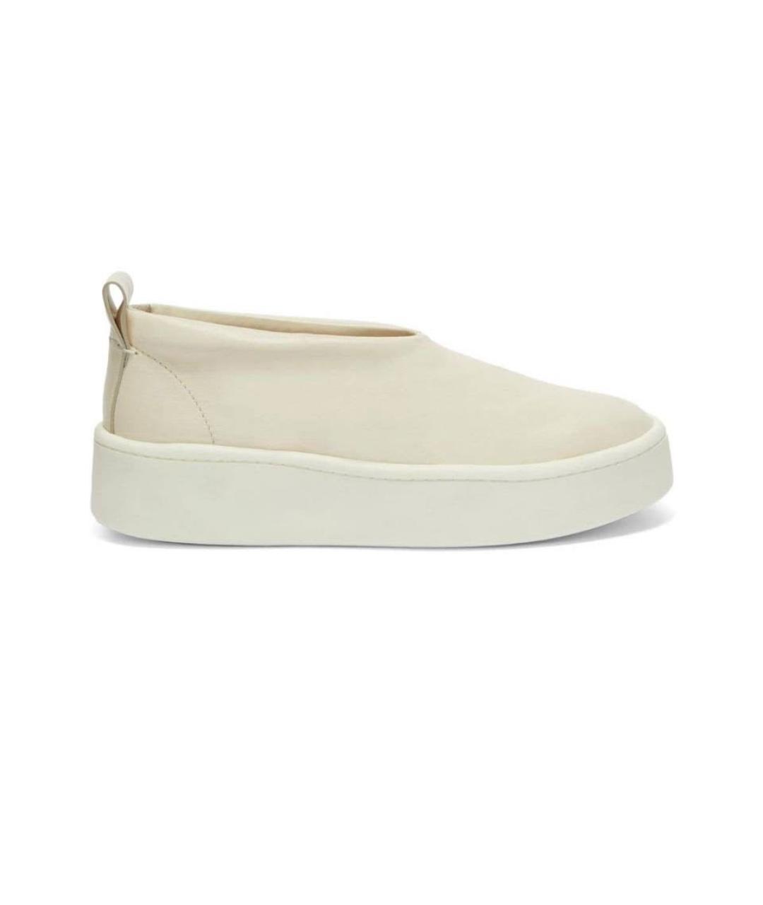 JIL SANDER Белые кожаные лоферы, фото 4