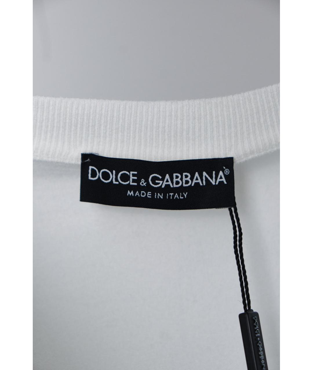 DOLCE&GABBANA Белый вискозный кардиган, фото 3