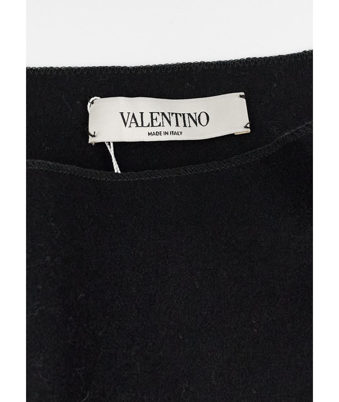 VALENTINO Черная шерстяная юбка мини, фото 4