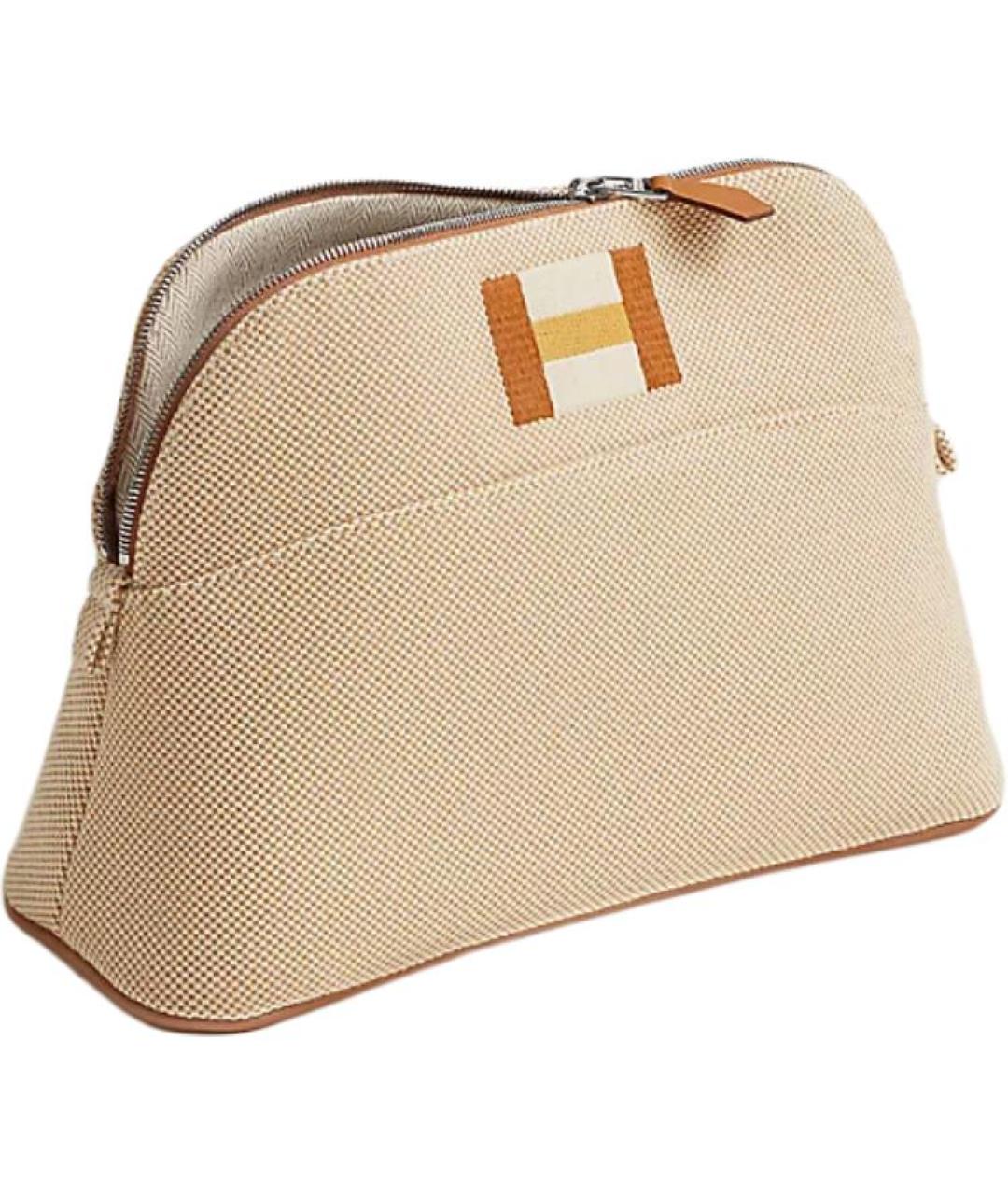 HERMES Бежевая косметичка, фото 1