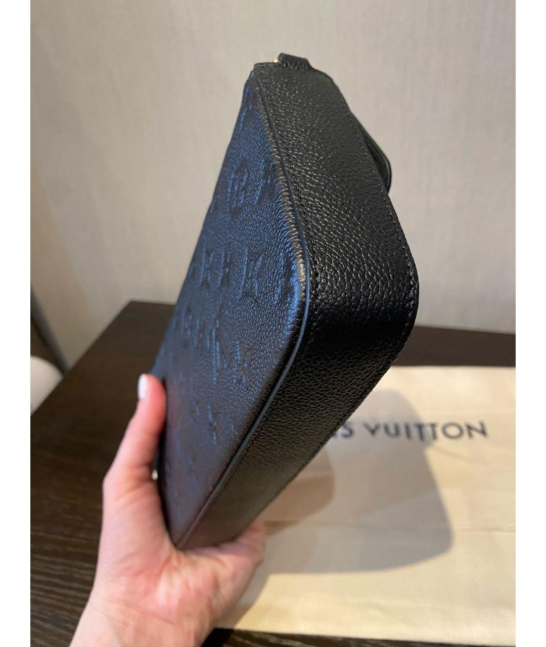 LOUIS VUITTON Черная кожаная сумка через плечо, фото 8