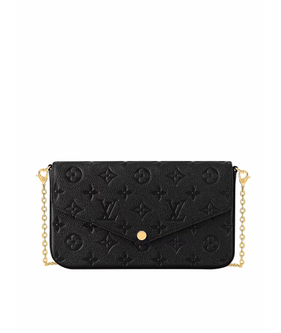 LOUIS VUITTON Черная кожаная сумка через плечо, фото 1