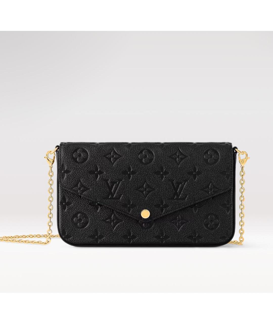 LOUIS VUITTON Черная кожаная сумка через плечо, фото 9