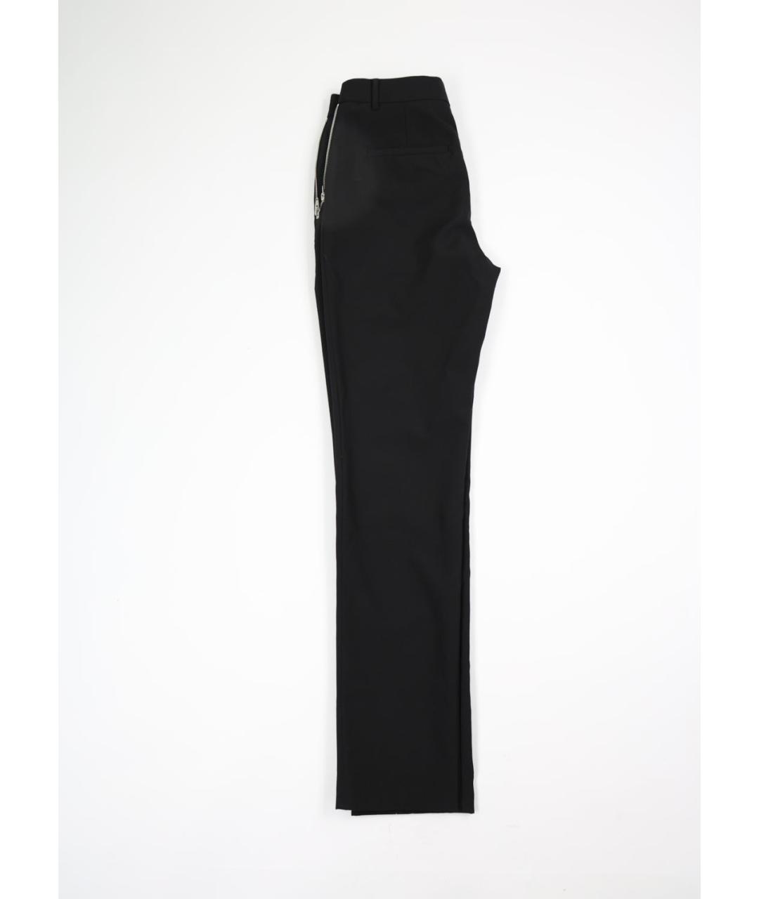 ALEXANDER WANG Черные шерстяные прямые брюки, фото 2