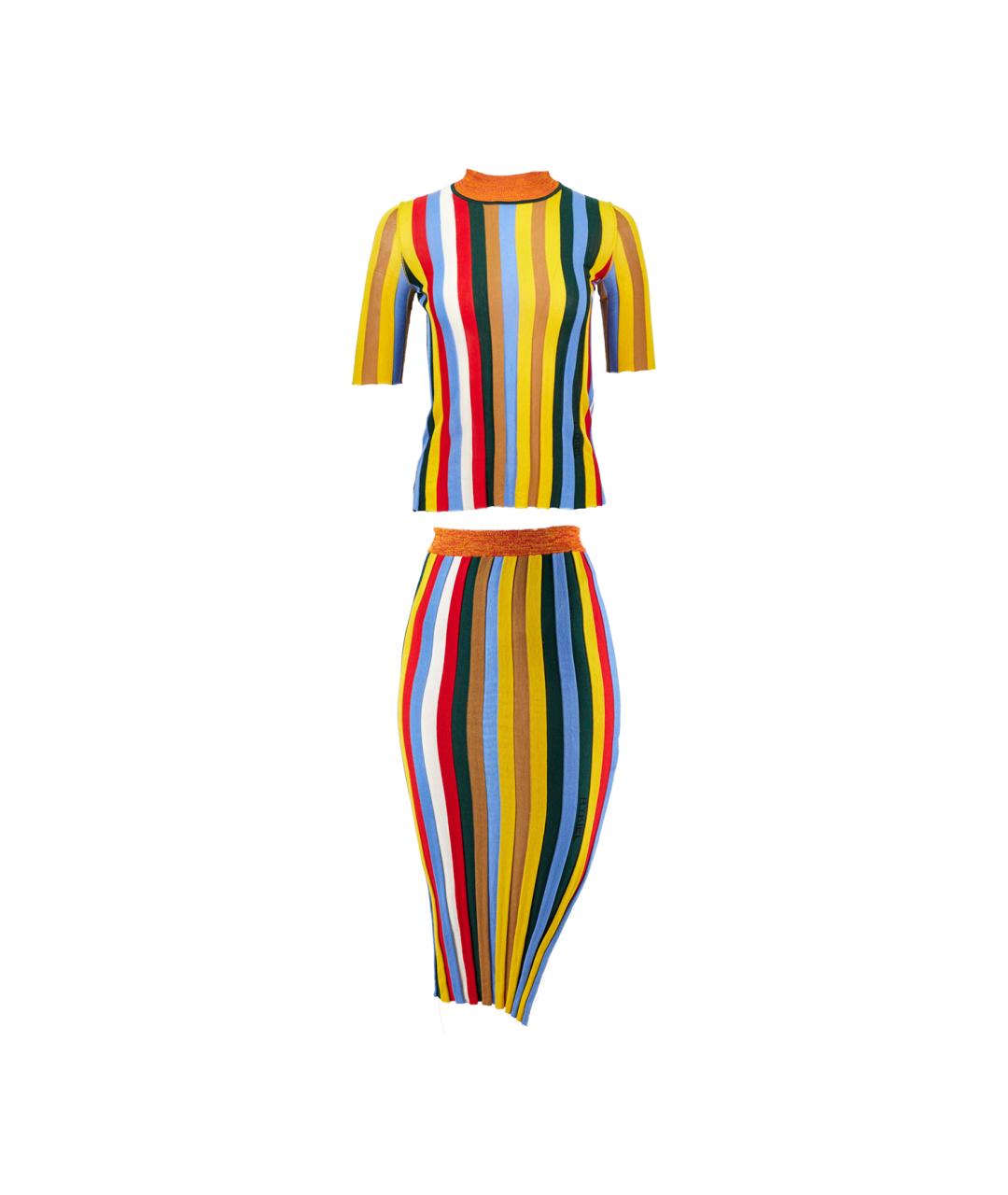 SONIA RYKIEL Мульти шелковый костюм с юбками, фото 1