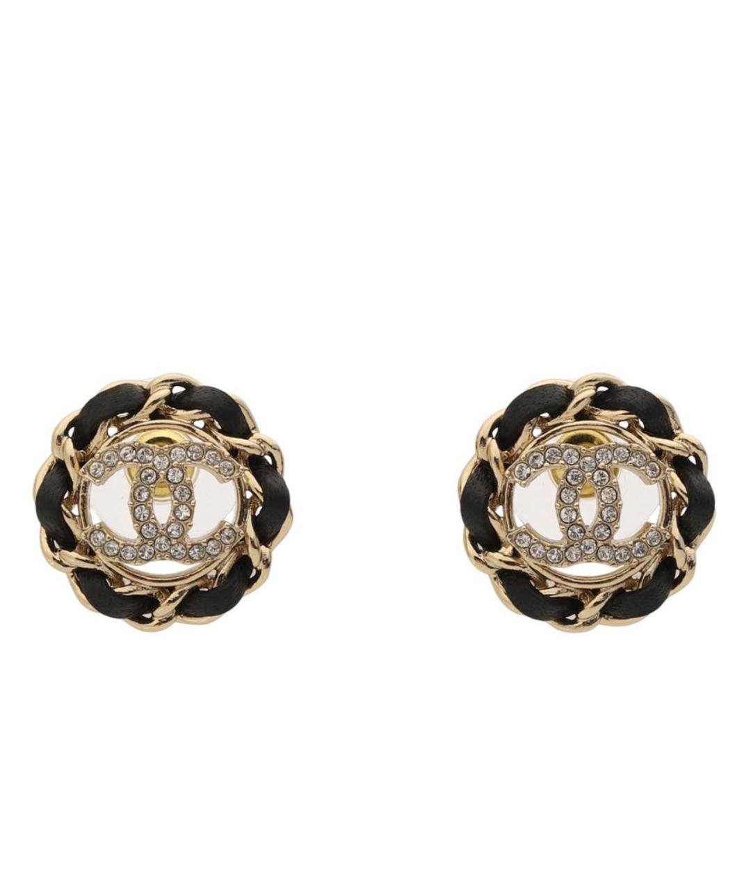 CHANEL Золотые металлические серьги, фото 1