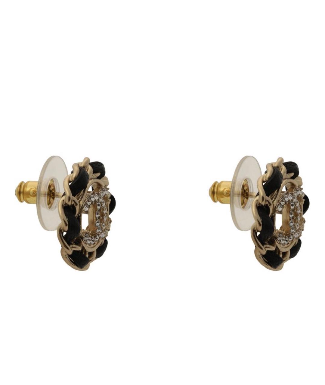 CHANEL Золотые металлические серьги, фото 3