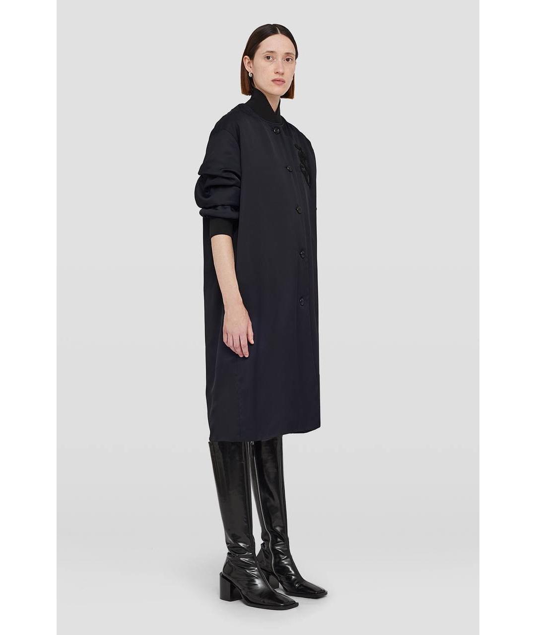 JIL SANDER Темно-синее вискозное пальто, фото 4