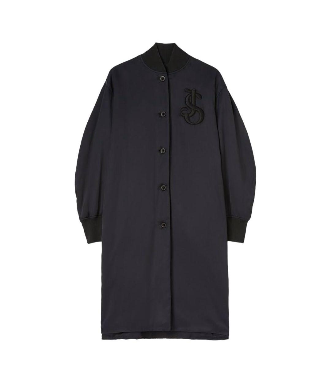 JIL SANDER Темно-синее вискозное пальто, фото 5